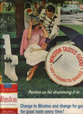 Winston Drum Couple Vintage Retro Advert Ads A4 Photo Print