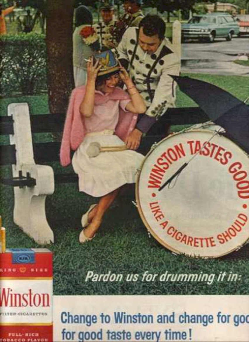 Winston Drum Couple Vintage Retro Advert Ads A4 Photo Print