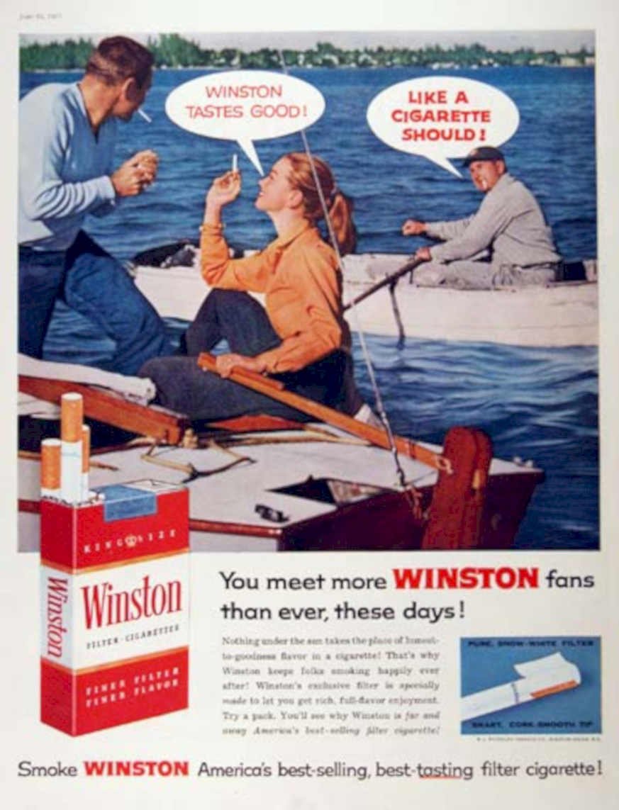 Winston Fishing Boat 1 Vintage Retro Advert Ads A4 Photo Print