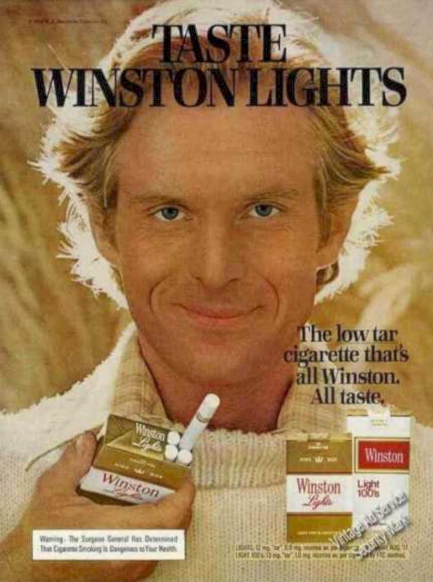 Winston Lights Towel Vintage Retro Advert Ads A4 Photo Print