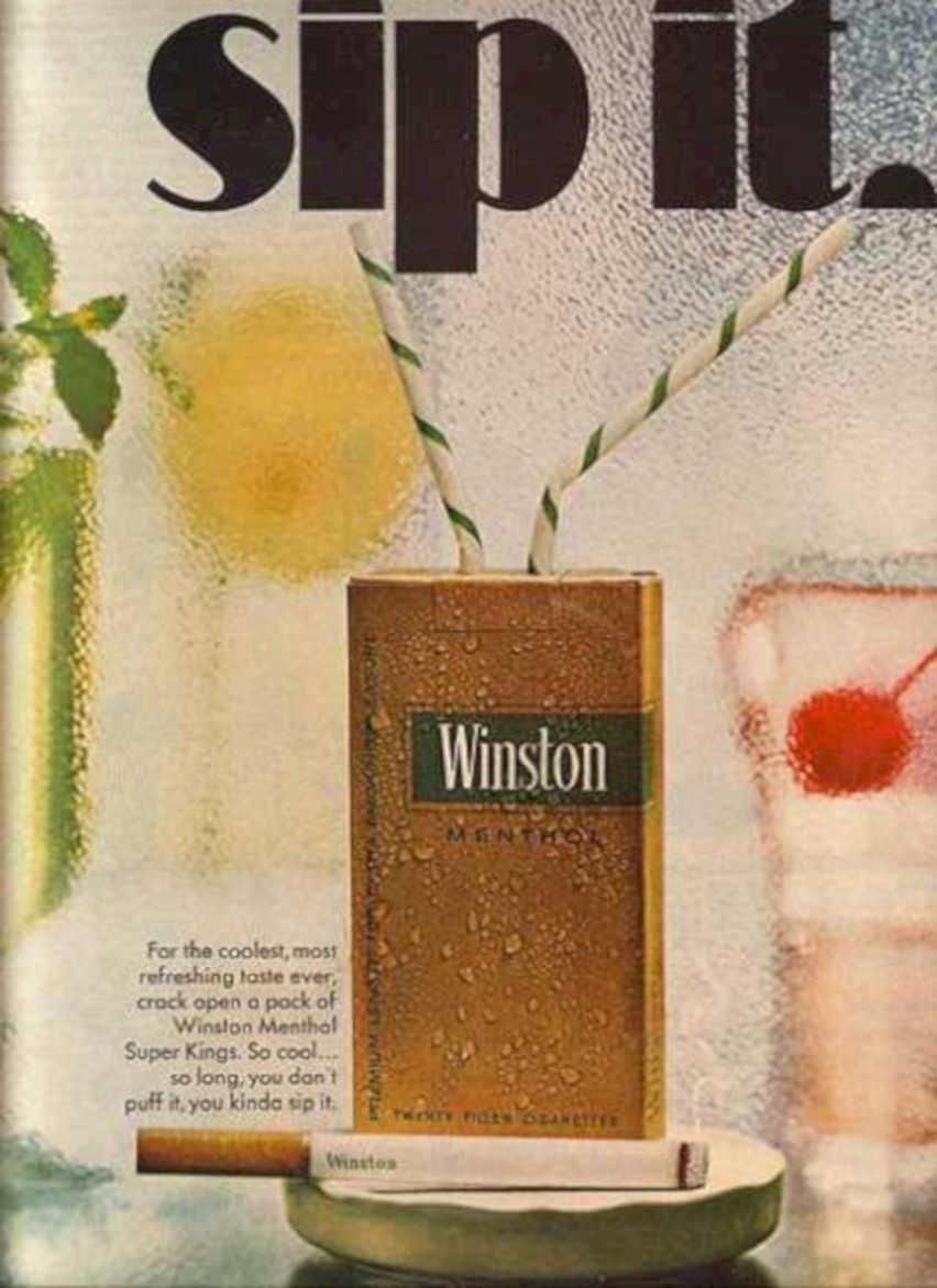 Winston Menthol Pack Vintage Retro Advert Ads A4 Photo Print