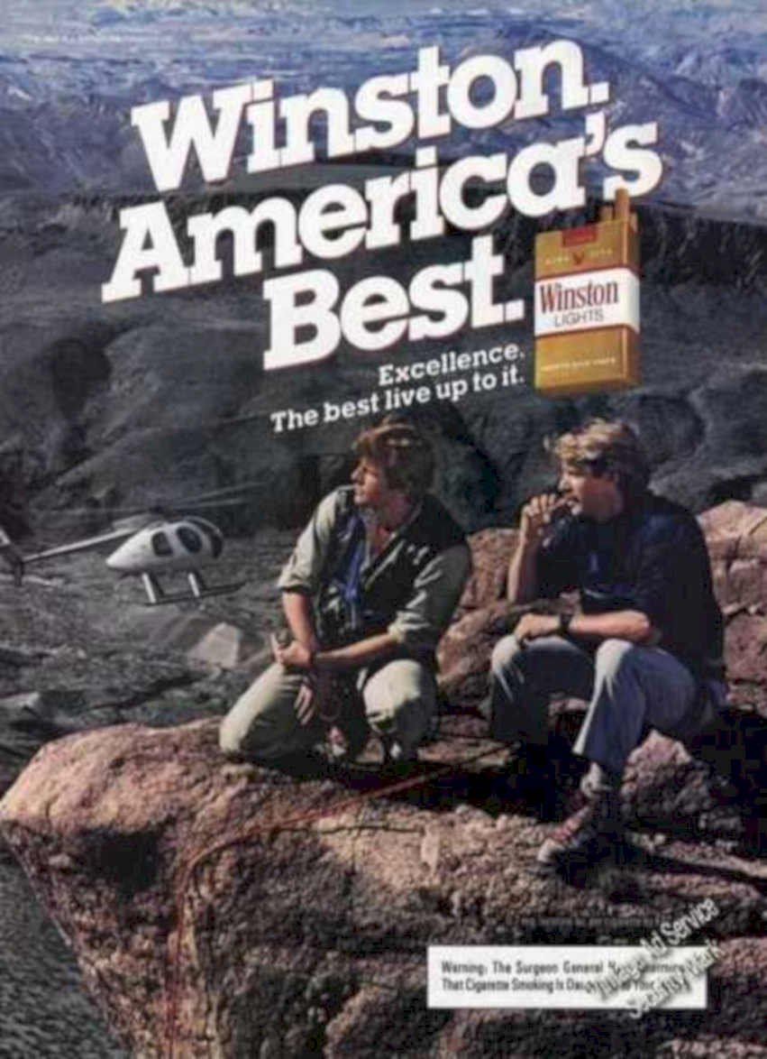 Winston Mountain Men Vintage Retro Advert Ads A4 Photo Print