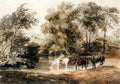 Wint Peter De Horses Drinking At A Pool A4 Photo Print
