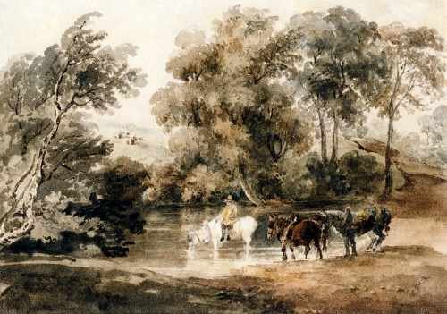 Wint Peter De Horses Drinking At A Pool A4 Photo Print