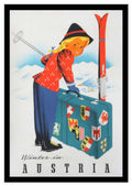 Winter Austria Ski Vintage Retro Advert Poster A4 Photo Print