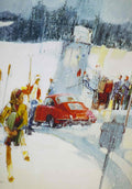 Winter Car Accident Vintage Retro Advert Poster A4 Photo Print