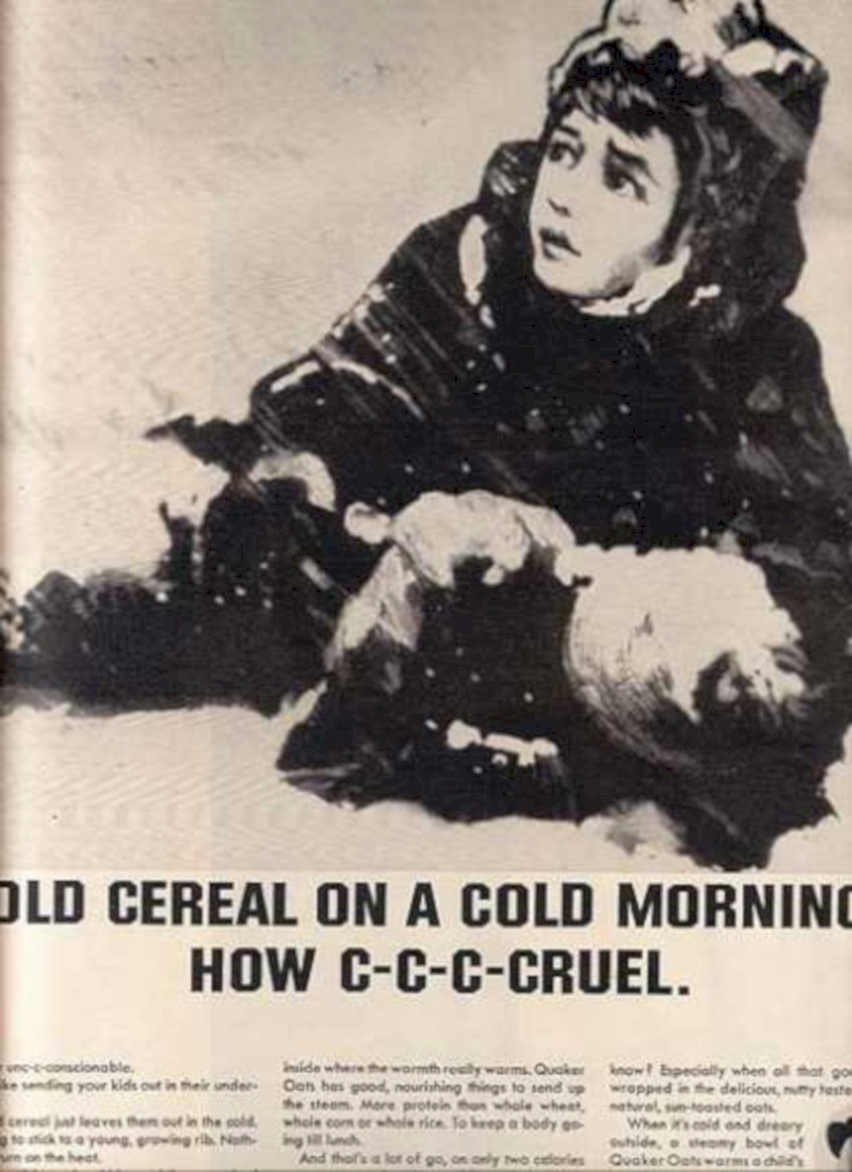 Winter Cereal Boys Vintage Retro Advert Ads A4 Photo Print