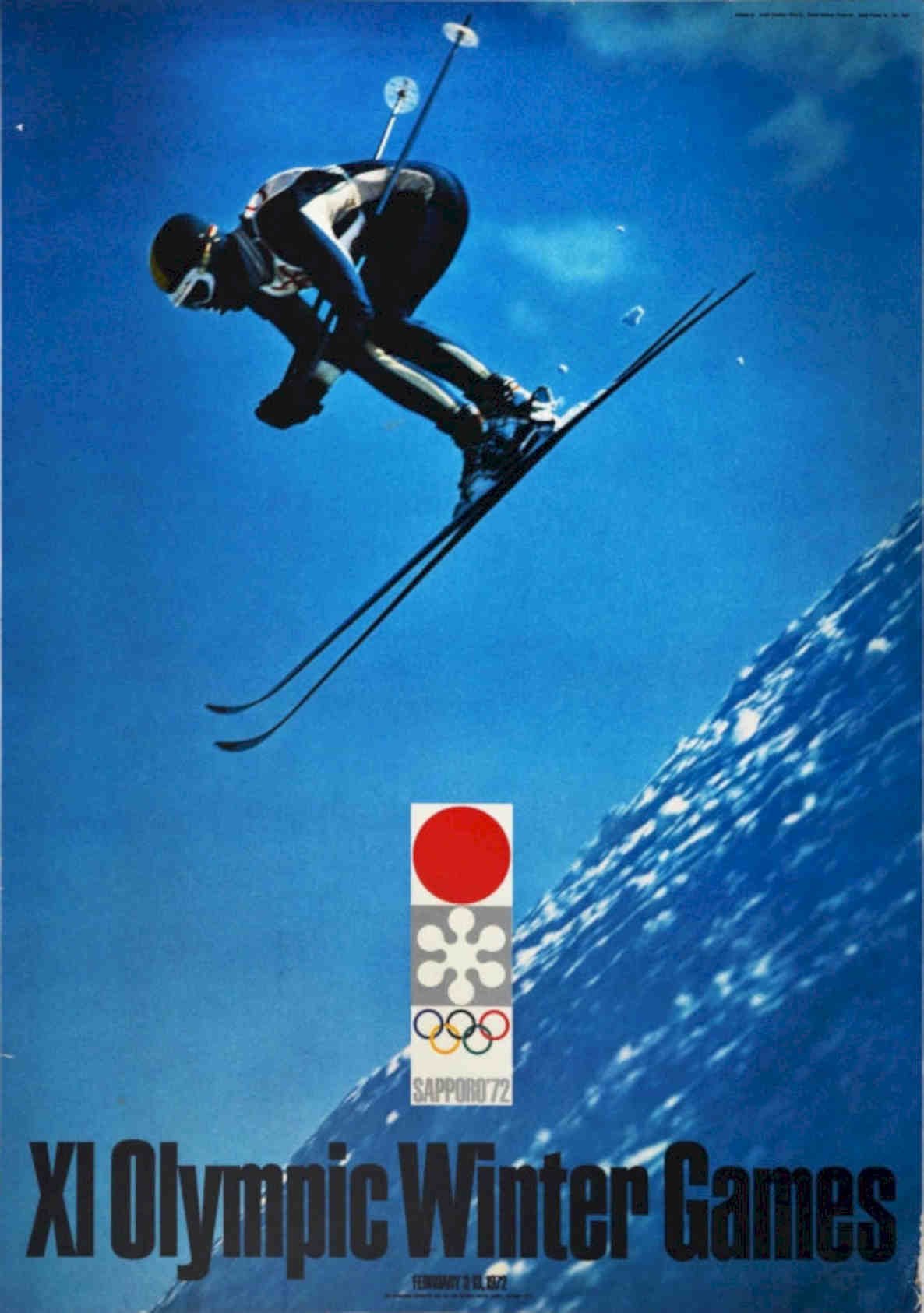 Winter Games Skiing Vintage Retro Advert Poster A4 Photo Print