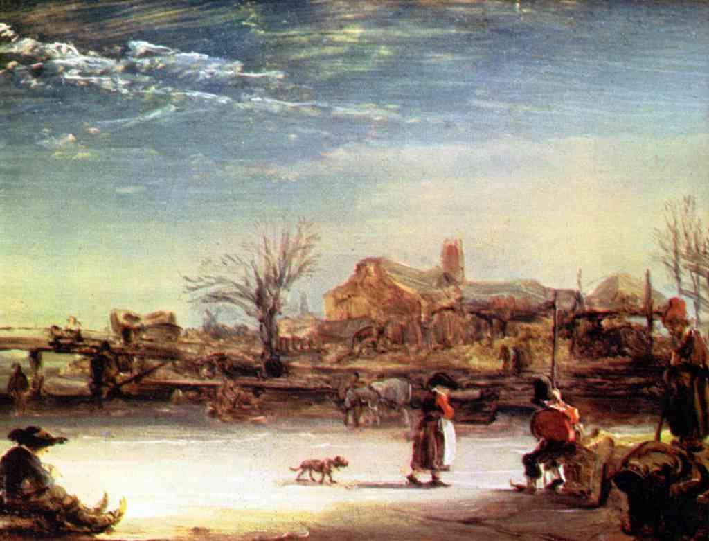 Winter Landscape Rembrandt A4 Photo Print