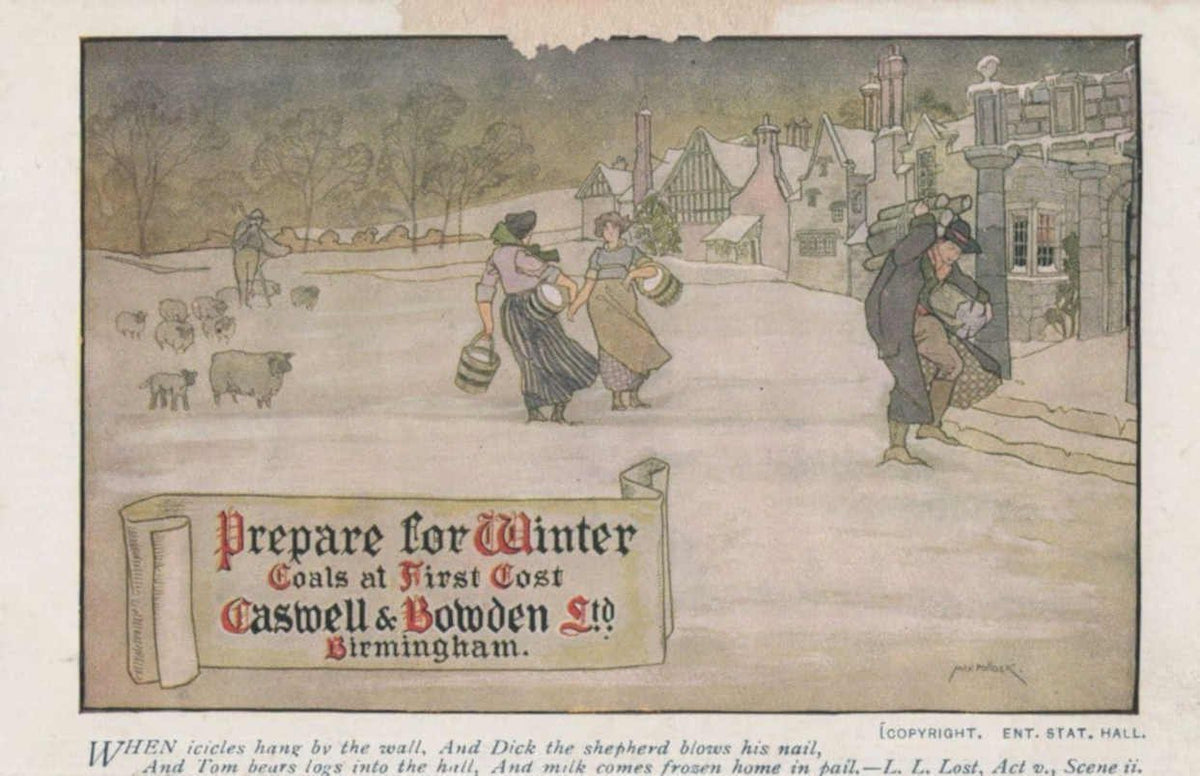 Winter Landscape Sheep Vintage Retro Advert Ads A4 Photo Print