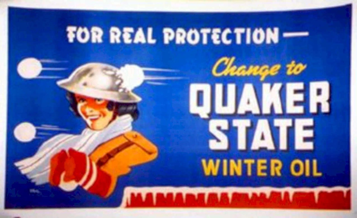 Winter Oil Poster Vintage Retro Advert Poster A4 Photo Print