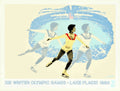 Winter Olympics Lake Vintage Retro Advert Poster A4 Photo Print