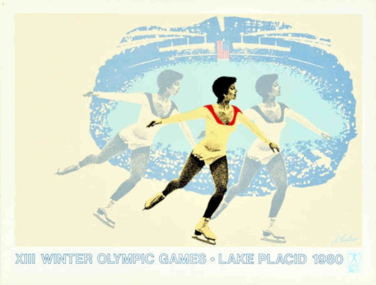 Winter Olympics Lake Vintage Retro Advert Poster A4 Photo Print