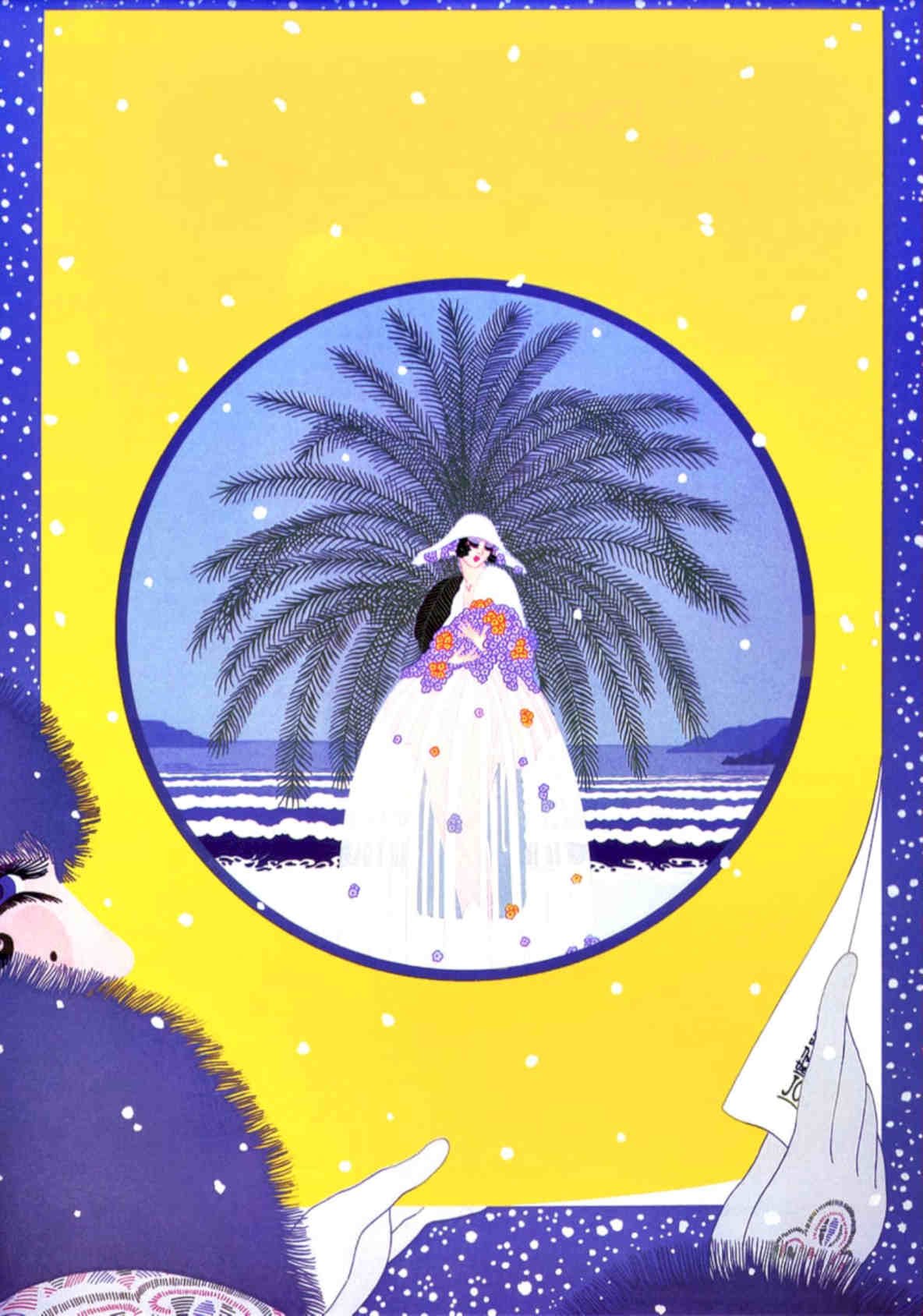 Winter Paradise Scene Vintage Retro Advert Poster A4 Photo Print