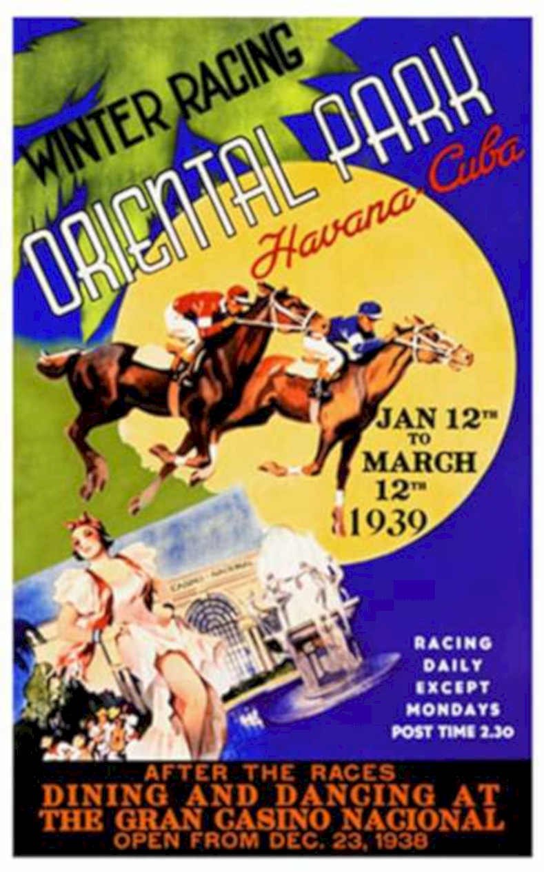 Winter Racing Park Vintage Retro Advert Ads A4 Photo Print