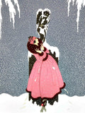 Winter Romance Pink Vintage Retro Advert Poster A4 Photo Print