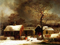 Winter Scene in New Haven Art A4 Photo Print
