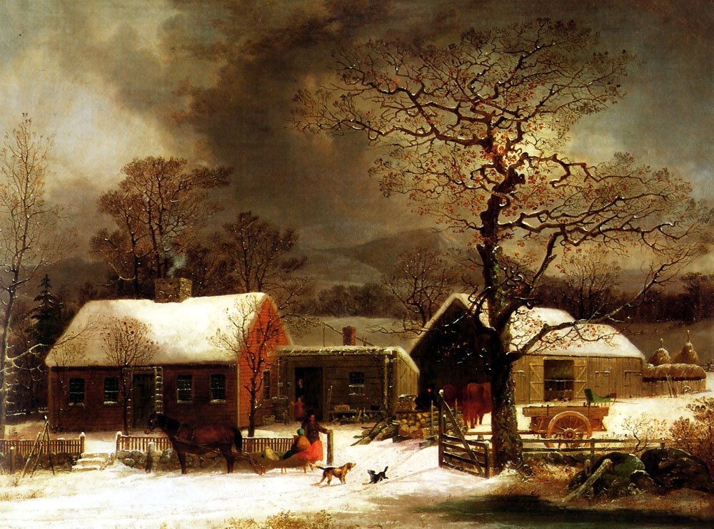 Winter Scene in New Haven Art A4 Photo Print