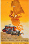 Winter Sea Sailboat Vintage Retro Advert Poster A4 Photo Print