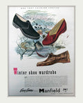 Winter Shoes Wardrobe Vintage Retro Advert Poster A4 Photo Print