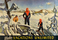 Winter Ski Vacation Vintage Retro Advert Poster A4 Photo Print