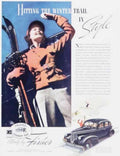 Winter Trail Ski Vintage Retro Advert Ads A4 Photo Print