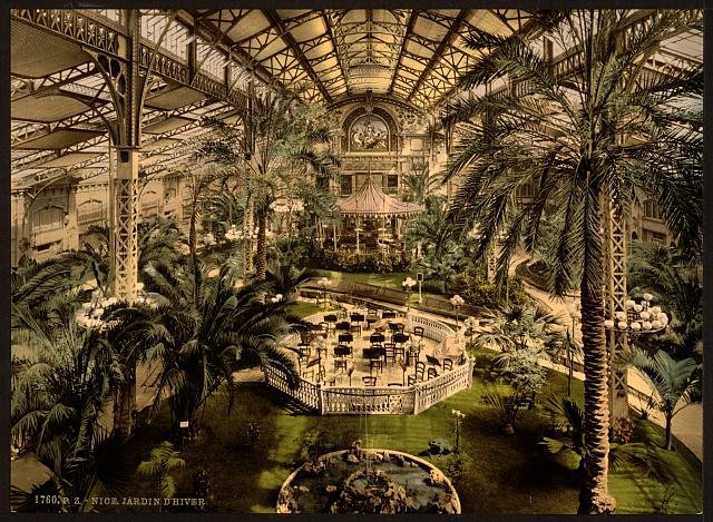 Winter garden interior Nice Vintage A4 Photo Print