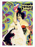 Wintergarten Saharet Ernst Neumann Vaudeville Poster 1903 Vintage Retro Advert 