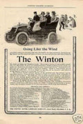 Winton Automobile Wind Vintage Retro Advert Ads A4 Photo Print