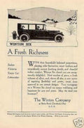 Winton Six Automobile Vintage Retro Advert Ads A4 Photo Print