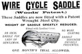 Wire Cycle Saddle Vintage Retro Advert Poster A4 Photo Print