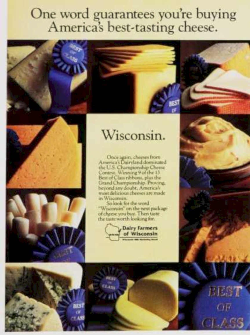 Wisconsin Cheese Collage Vintage Retro Advert Ads A4 Photo Print