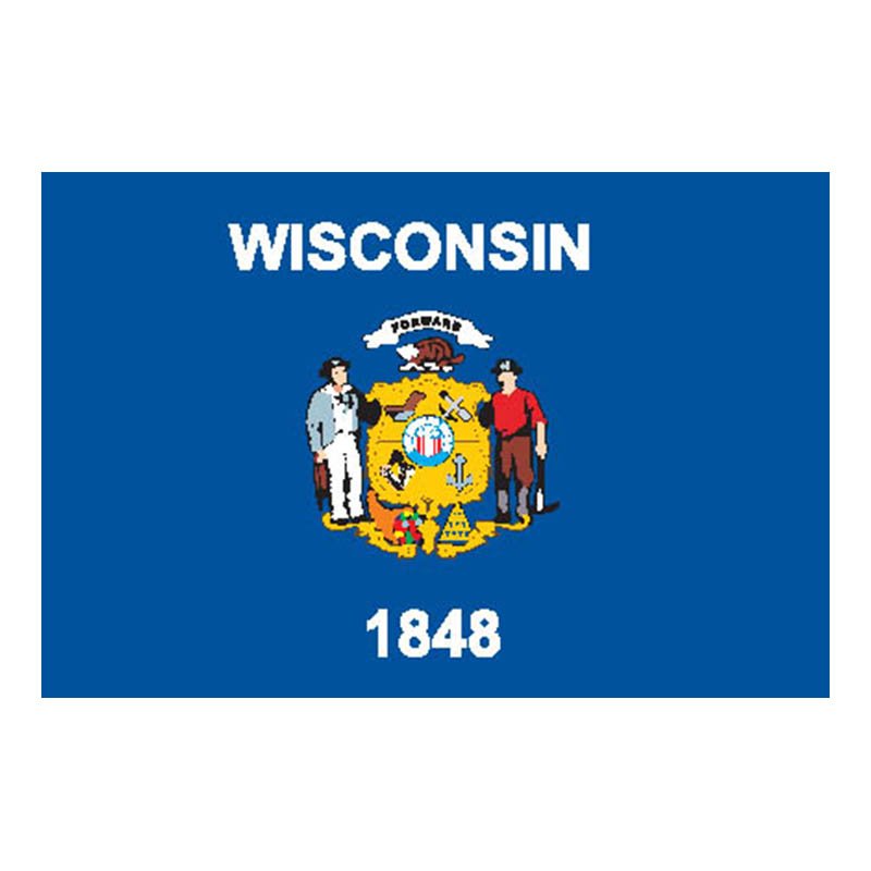 Wisconsin Flag N4202 A4 Photo Print
