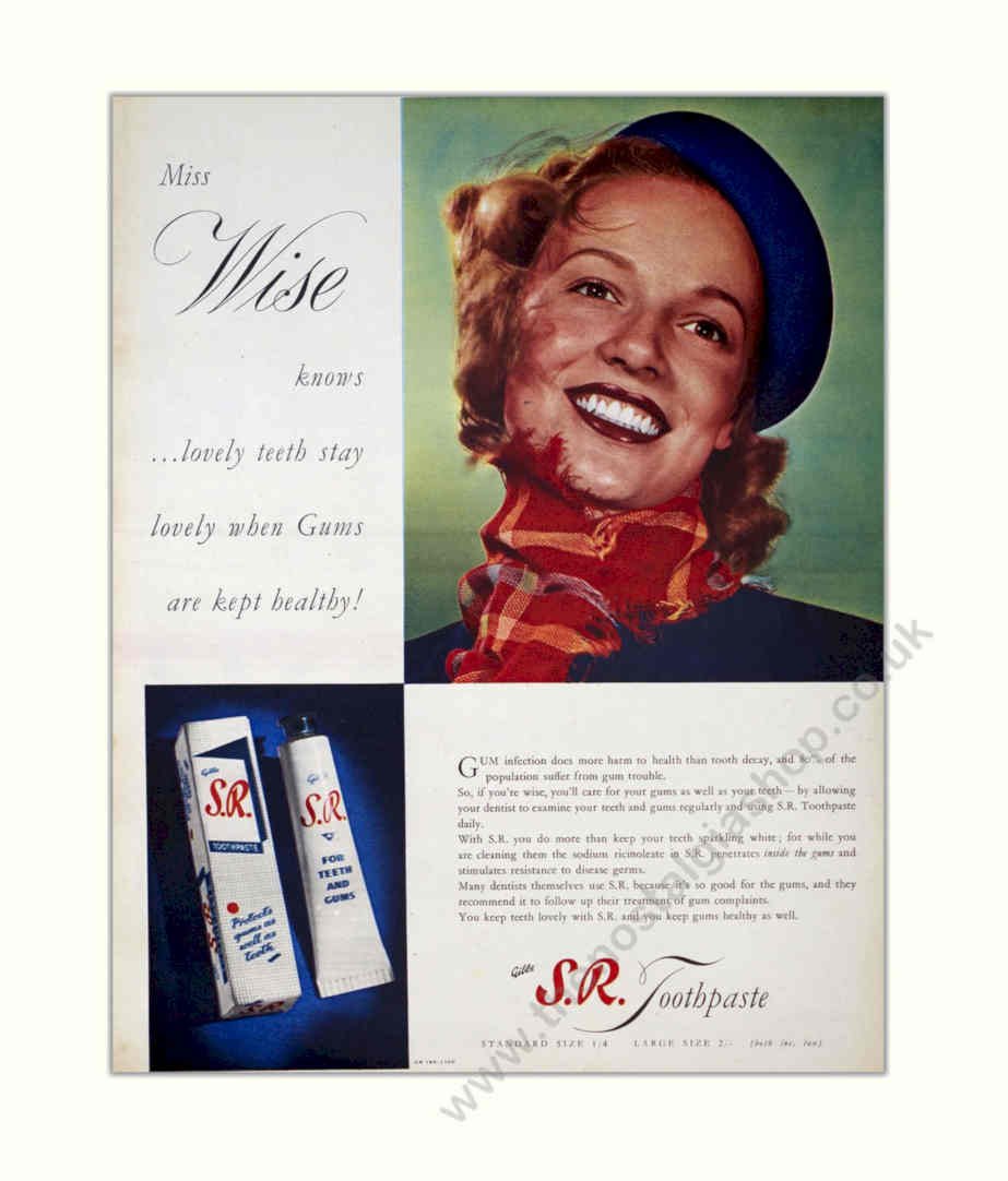 Wise Study Toothpaste Vintage Retro Advert Poster A4 Photo Print