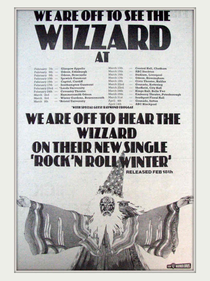 Wizard Tour Dates Vintage Retro Advert Poster A4 Photo Print