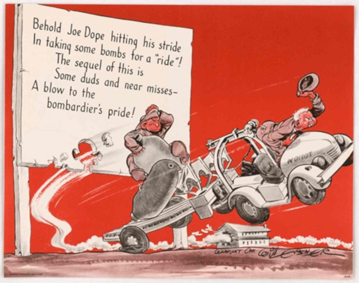 Wodger Bombs Stride American World War II Advert Poster