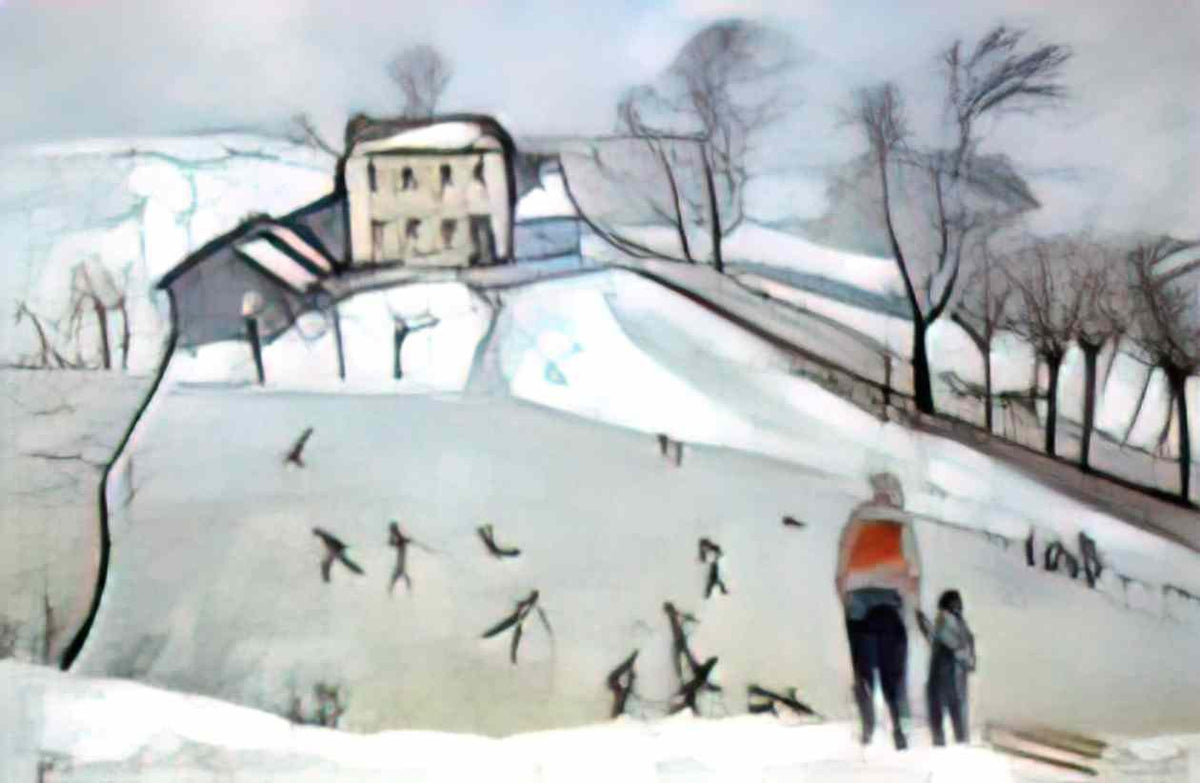 Wojciech Weiss ice skating Art A4 Photo Print