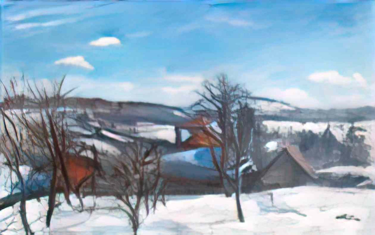 Wojciech Weiss winter landscape in kalwaria 1 Art A4 Photo Print