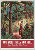 Wolf Trees Fuel American World War II Advert Poster
