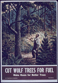 Wolf Trees Fuel Vintage Retro Advert Poster A4 Photo Print