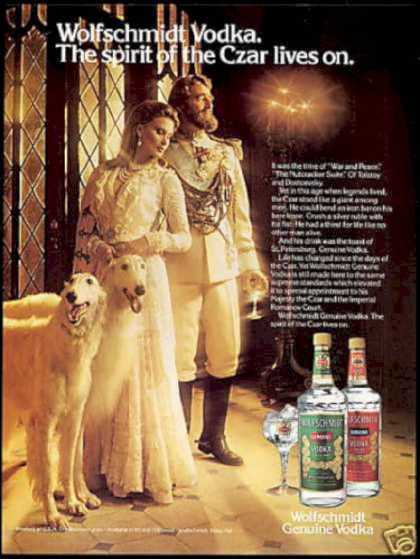 Wolfschmidt Vodka Czar Vintage Retro Advert Ads A4 Photo Print