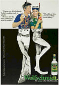 Wolfschmidt Vodka Splash Vintage Retro Advert Ads A4 Photo Print