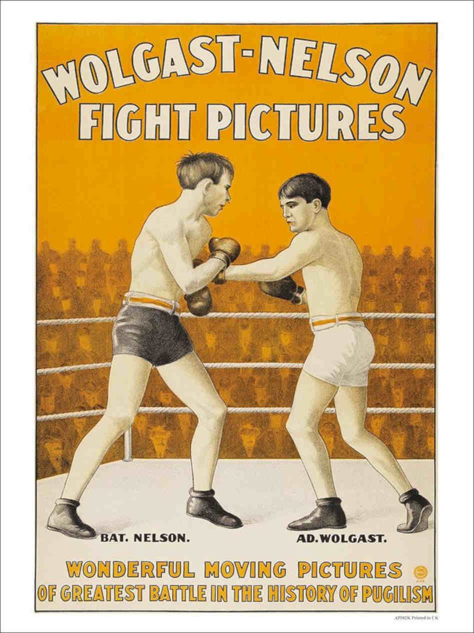 Wolgast Nelson Fight Pictures Boxing Vintage Retro Advert Poster A4 Photo Print