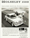 Wolseley 1500 Automobile Vintage Retro Advert Poster A4 Photo Print
