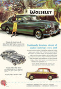 Wolseley Cars Snow 1950s Vintage Retro Advert Poster