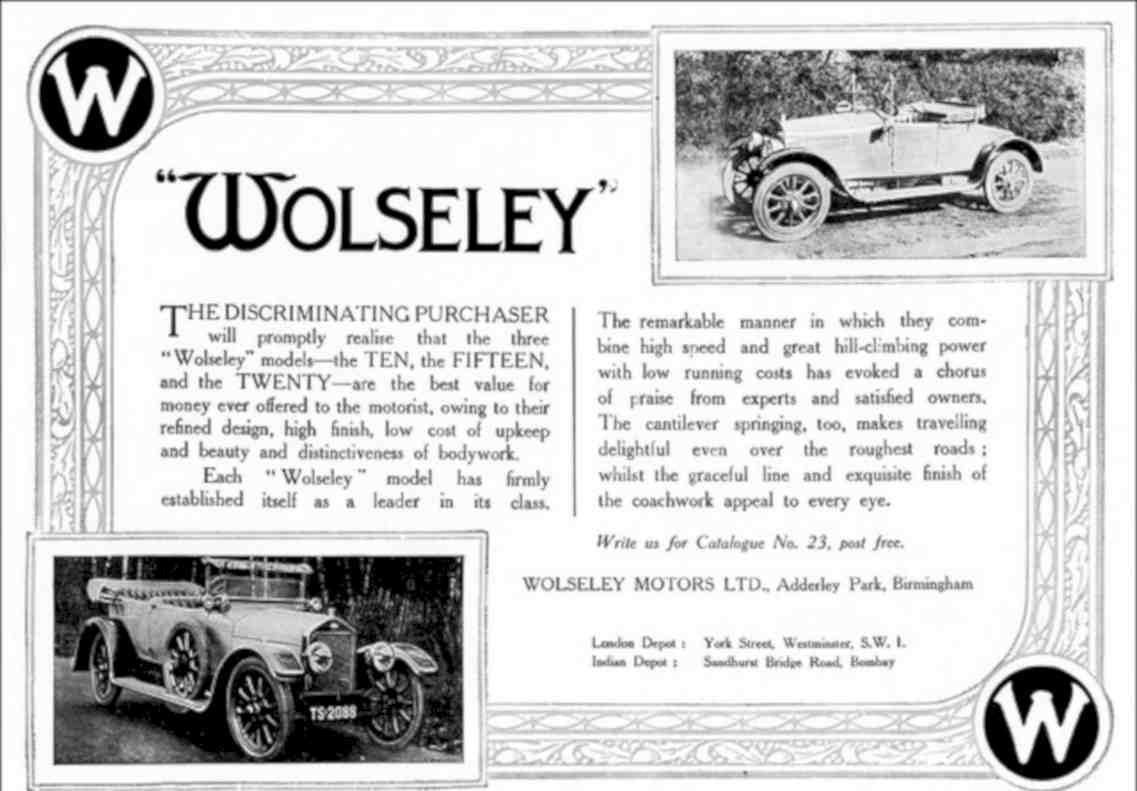 Wolseley Cars Ten Vintage Retro Advert Poster A4 Photo Print