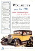 Wolseley Olympia Cars 1930s Vintage Retro Advert Poster