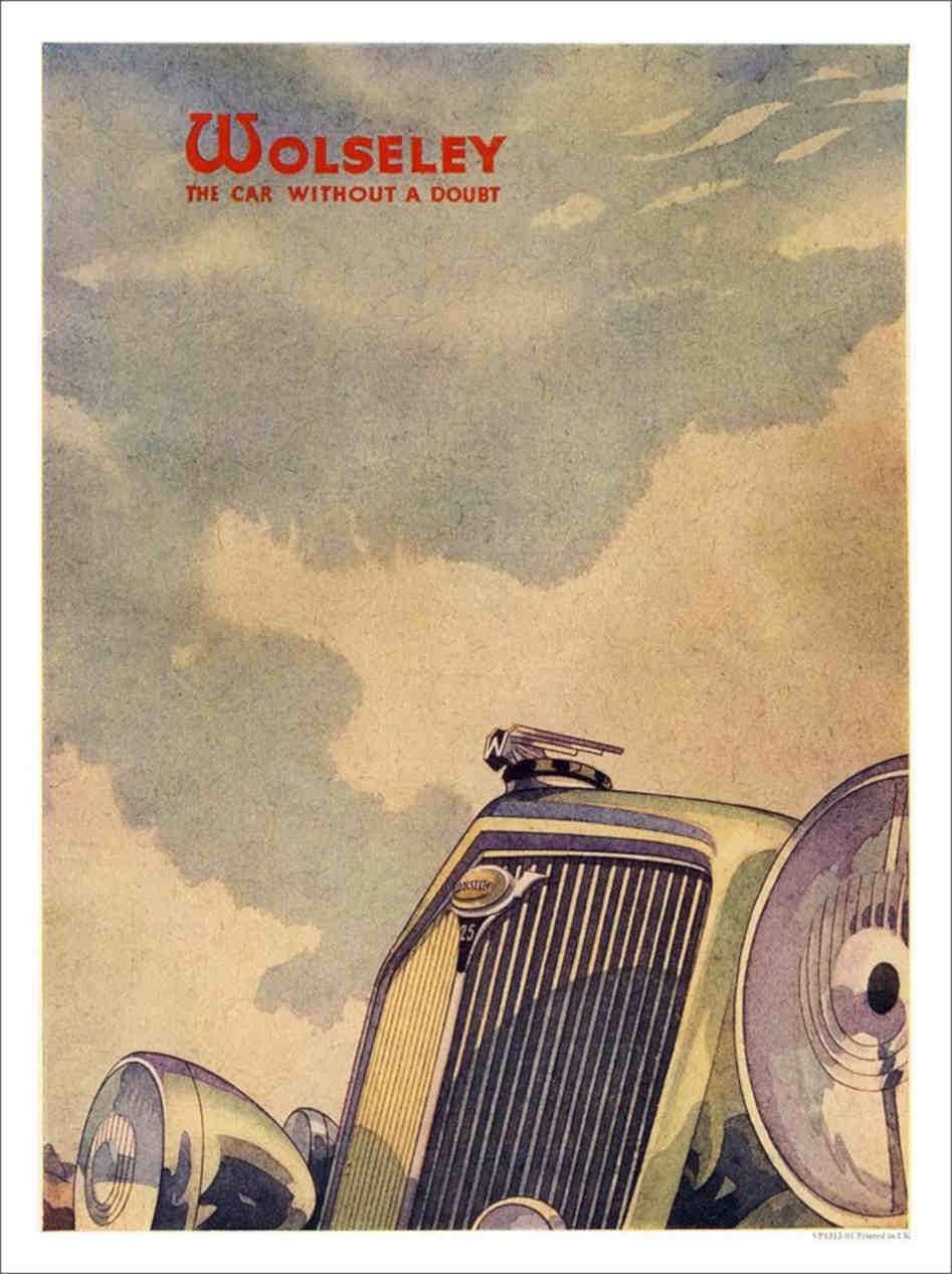 Wolseley The Car Without A Doubt 1930s Vintage Retro Advert Poster A4 Photo Pri
