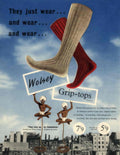 Wolsey Grip Tops 1950s Vintage Retro Advert Poster