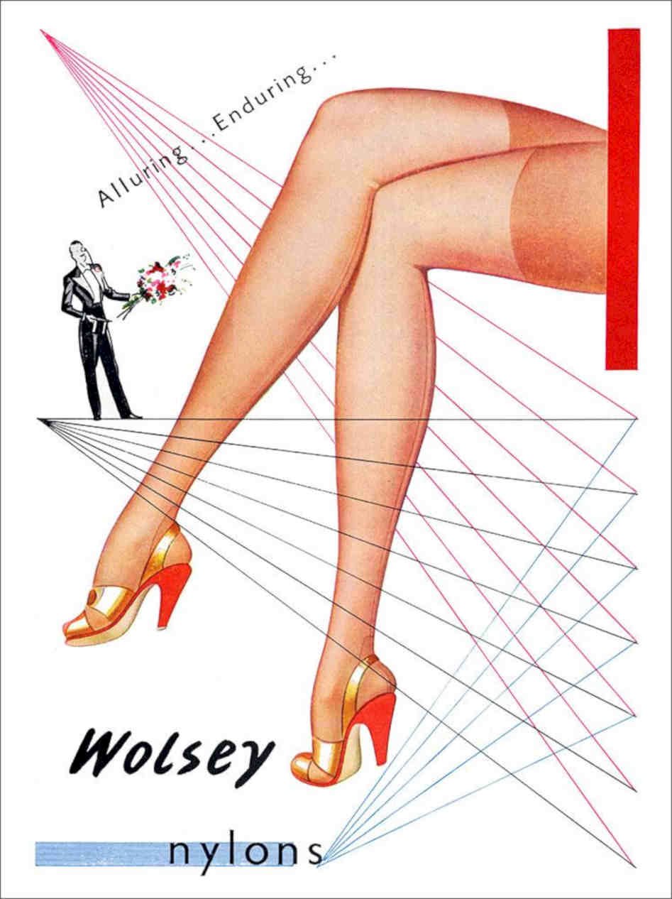 Wolsey Nylons Stockings Advert 1950s Vintage Retro Advert Poster A4 Photo Print
